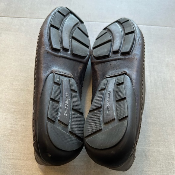 Bruno Magli Brown Leather Moccasin Drivers - 13 - Picture 6 of 8